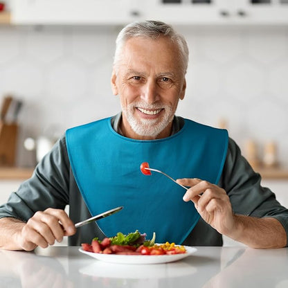 Baby Noah Adult Drool Bib for Special Needs, 3 Pack Large Elderly Bandana, Teen Bib for Women Men, Soft Absorbent Set for Kid