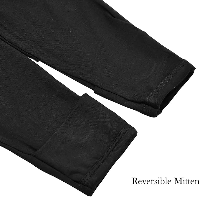 Aablexema Baby Zipper Pajamas Bamboo Rayon, 3pcs Unisex Infant Onesie with Mitten Long Sleeve Footed Pjs