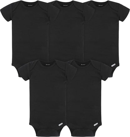 Gerber baby-girls 5-pack Solid Onesies Bodysuits