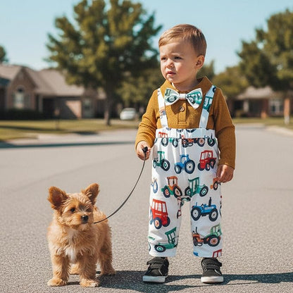 Twopumpkin Winter Baby Boy Clothes Newborn 3 6 9 12 Months Long Sleeve Romper Overall Onesie Waffle Knit Jumpsuit Warm Outfit