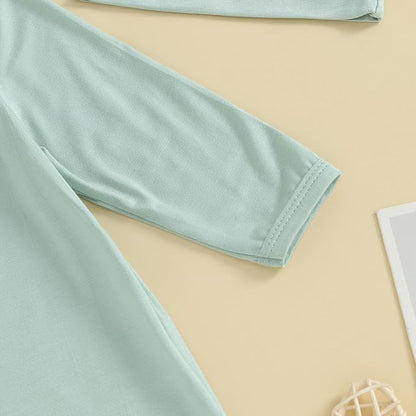 Newborn Knotted Gown 2 Pack Plain Sleeper for Baby Boy Girl Coming Home Outfit