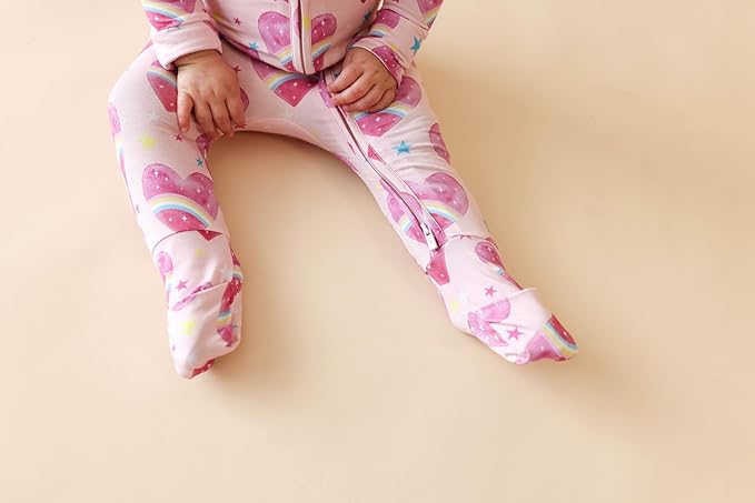 Posh Peanut Convertible Baby Sleepers - Girls Footless Baby Pajamas with 2 Way Zipper for Easy Diaper Changes