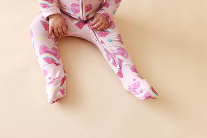 Posh Peanut Convertible Baby Sleepers - Girls Footless Baby Pajamas with 2 Way Zipper for Easy Diaper Changes