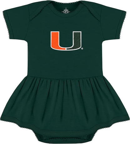 Creative Knitwear College Baby Picot Bodysuit Dress - Team Logo, Multiple Colors, for Baby Girls (0-24 Months)