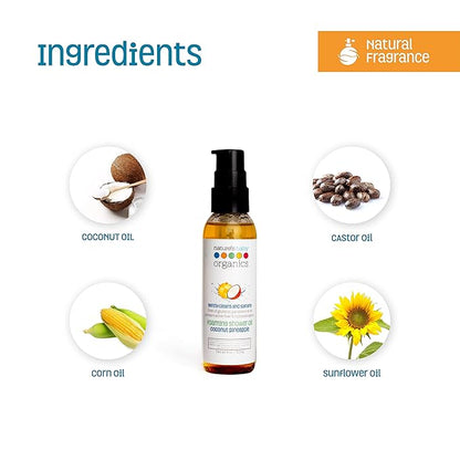 Nature's Baby Gentle Cleansing Bath & Shower Oil Combination For Mom and Baby, Formulated for Dry & Sensitive Skin, No Sulfate, DEA, Preservatives or Paraben, Coconut Pineapple, 4 Oz (2-Pack)