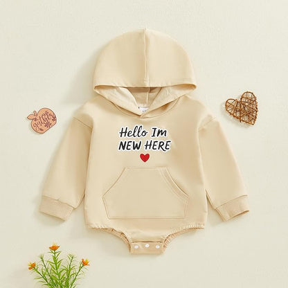 Thorn Tree Baby Boy Valentines Outfit Hooded Sweatshirt Bubble Romper Newborn Sweater Infant Onesie Hoodie