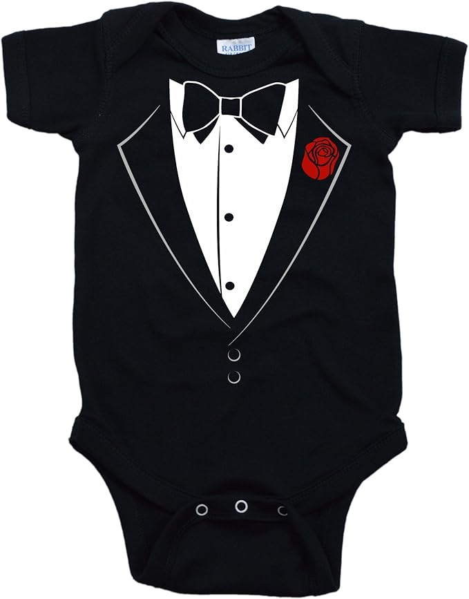 Ann Arbor T-shirt Co. Unisex Baby Tuxedo Funny Infant Humor One Piece