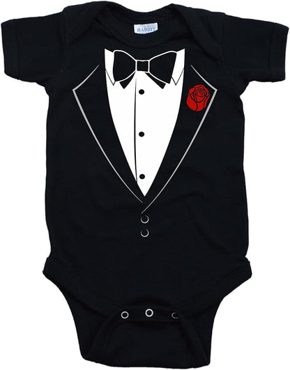 Ann Arbor T-shirt Co. Unisex Baby Tuxedo Funny Infant Humor One Piece