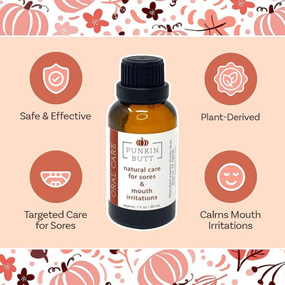 Punkin Organic Tooth & Gum Relief Oil - Pre-Diluted Clove Essential Oil Herbal Blend | Natural Daily Use Soothing Drops for Mouth Irritation | Chamomile & Peppermint Infusion (1oz)