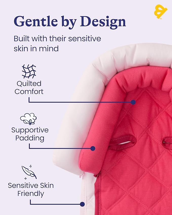 Travel Bug GoldBug Baby & Toddler 2-in-1 Car Seat Head Support - Pink