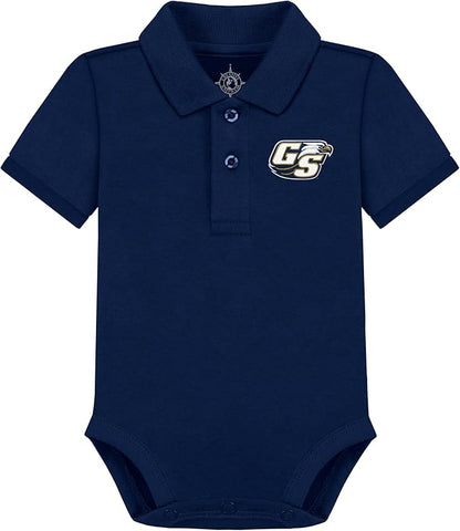 Creative Knitwear College Baby Polo Bodysuit Solid - Team Logo, Multiple Colors, for Boys & Girls (0-12 Months)