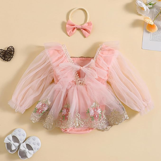 Baby Girl Clothes Floral Boho Lace Romper Bodysuit Romper Jumpsuit Summer Outfit Summer Baby Clothes Girls