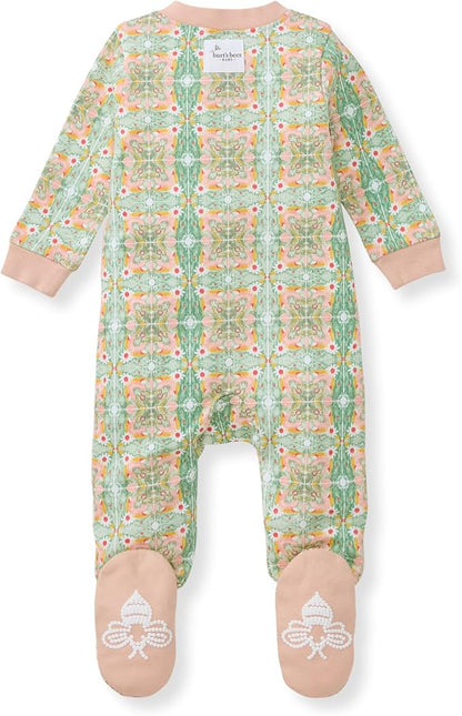 Burt's Bees Baby Girls' Organic Cotton Sleep and Play Footed Pajamas