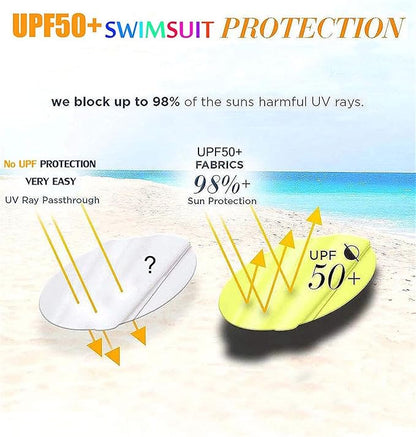 weVSwe Baby Toddler UPF 50+ Sun Protection Rash Guard Long Sleeve Swimsuit with Crotch Zipper