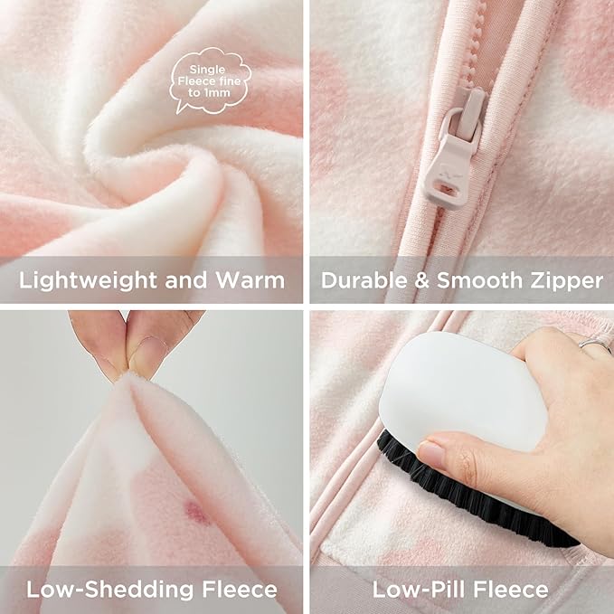 DAVE&BELLA Toddler Printed Polar Fleece Jacket, Zip Up Lightweight Outerwear for Kids Boys Girls Fall Spring Coat 2-9 Years