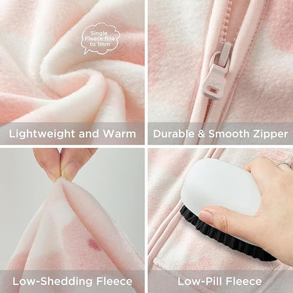 DAVE&BELLA Toddler Printed Polar Fleece Jacket, Zip Up Lightweight Outerwear for Kids Boys Girls Fall Spring Coat 2-9 Years