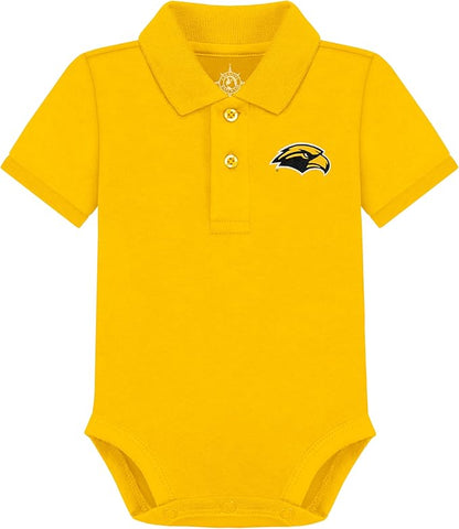 Creative Knitwear College Baby Polo Bodysuit Solid - Team Logo, Multiple Colors, for Boys & Girls (0-12 Months)