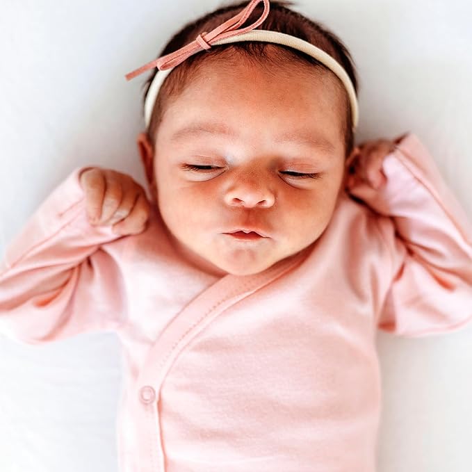 unisex-baby Sterling 3-pack Kimono Bodysuits 100% Organic Cotton Side Snap for Baby Boys & Girls