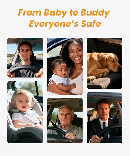 Babyvue BV2 USB Baby Car Camera: 4.5" 1080P Car Seat Camera with IR Night Vision & Shockproof Clip, Real-Time Infant Monitoring, Baby Must Have Gift for New Moms & Newborn Essentials