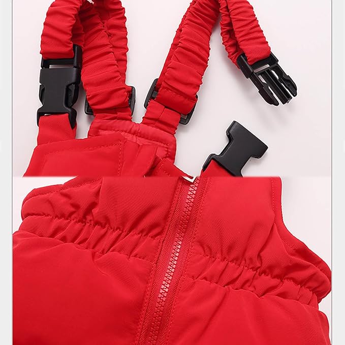 Kids 2 Piece Snowsuit Sets Girls Boys Winter Cute Hooded Puffer Jacket Snow Pants Snowboard Skiing Sets Insulated