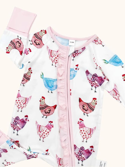 Bow Dream Baby Girl Romper Jumpsuit Bamboo Rayon Baby Clothes Boys & 2 Way Zipper Outfit Baby Clothes for Girls