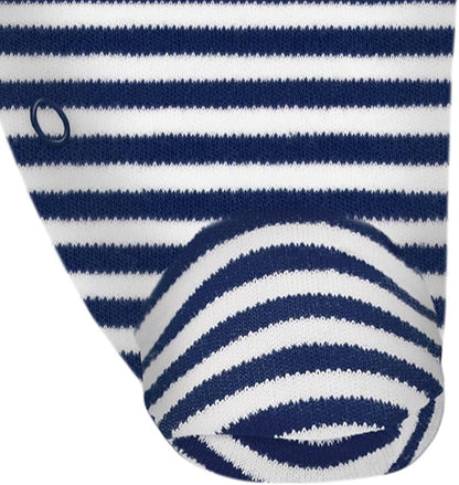 Creative Knitwear College Baby Striped Footed Romper - Team Logo, Multiple Colors, for Boys & Girls (0-9 Months)
