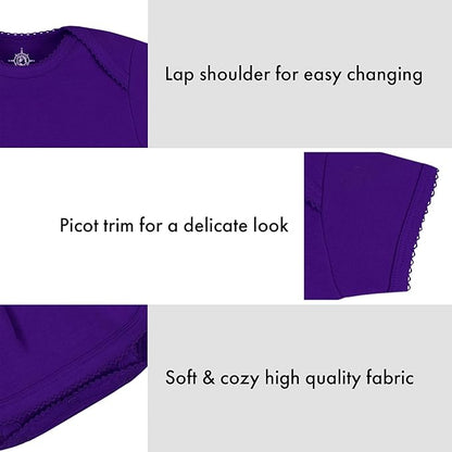 Creative Knitwear College Baby Picot Bodysuit Dress - Team Logo, Multiple Colors, for Baby Girls (0-24 Months)