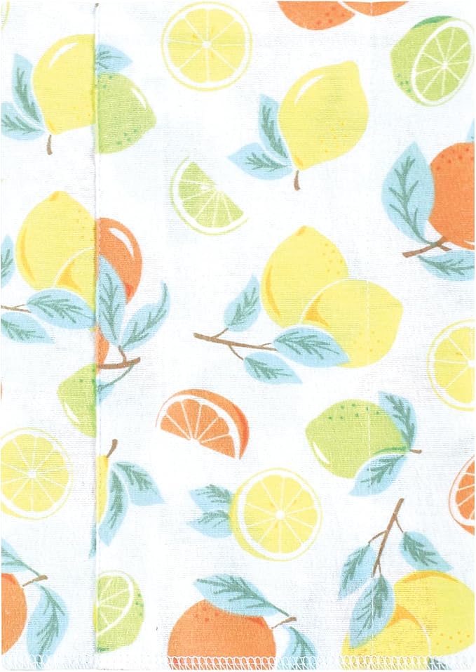Luvable Friends Hudson Baby Flannel Burp Cloths 4pk, Pastel Citrus