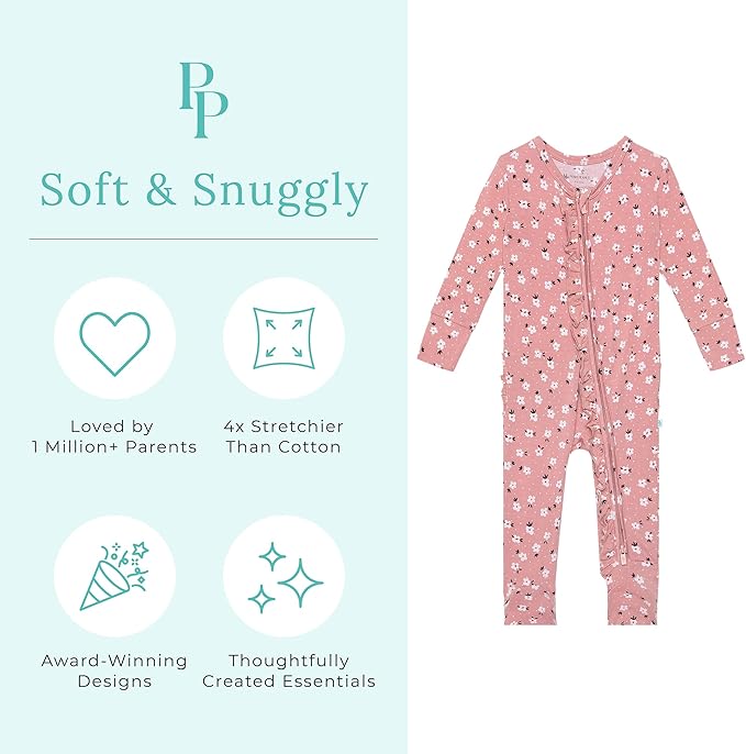 Ruffled Zippered Vintage Pink Rose One Piece