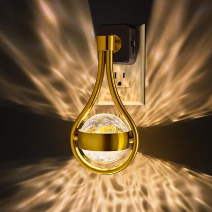 Briignite LED Night Lights Plug into Wall, 330° Rotating Night Light with Dusk to Dawn Sensor, 0-100LM Dimmable Nightlight Adjustable Brightness, 3000K Warm White for Hallway, Bedroom, Stairway