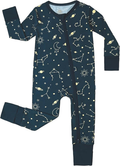 Baby Zippered Rompers Newborn Pajamas Sleepers Long Sleeve Jumpsuits Infant Zipper Romper-Viscose from Bamboo