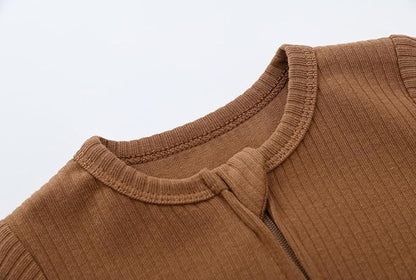 ACESTAR Baby Footies Pajamas, 2-Way Zipper Baby Sleepers with Mitten Cuffs - Long Sleeve Baby Zip Up Onesie for 0-12 Months