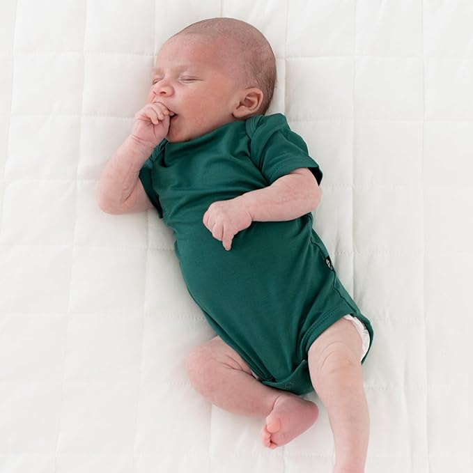 KYTE BABY Short Sleeve Unisex Baby Bodysuits, Rayon Made From Bamboo Material