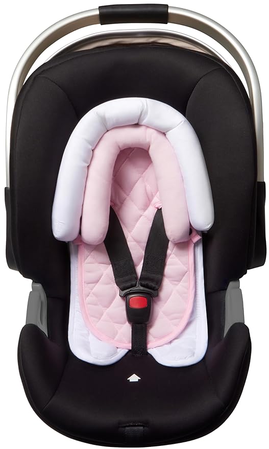 Pro Goleem Infant Car Seat Insert, Babybody Support for Toddler, Soft Minky Preemie Car Seat Insert, 2-in-1 Reversible, Perfect for Carseats, Strollers, Swings, Pink and White
