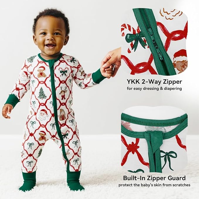 Weiwei Pajamas for Baby Boys & Girls Footies, Viscose from Bamboo Baby Romper, Baby Sleepers, 2-Way Zippy PJs, YKK
