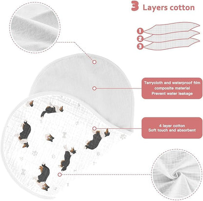 vvfelixl Burp Cloths Rough Collie Dog for Baby Boy Girls Baby Washcloths Burp Rags 1 Pack