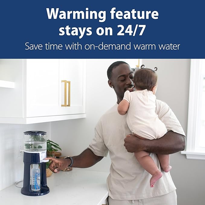 Dr. Brown's Insta-Prep Warm Water Dispenser to Instantly Prepare Baby’s Formula Bottle,Large Capacity Glass Tank with 3 Temperature Settings,Blue