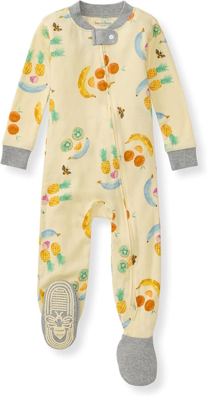 Burt's Bees Baby baby-boys Sleeper Pjs, 100% Organic Cotton, One-piece Footie, Zip Up Jumpsuit, Snug Fit Pajamas