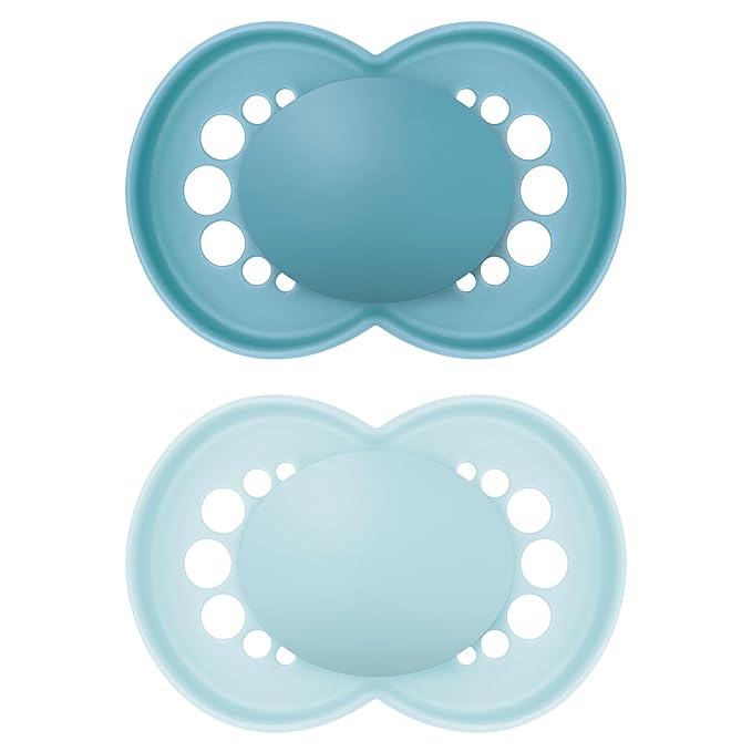 MAM Original Matte Baby Pacifiers, Binky for 16+ Months, BPA-Free Silicone Nipple, Easy to Clean, Best for Breastfed Babies, Developed with Medical Experts, 2 Count Binkies with Sterilizer Case