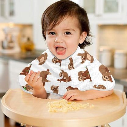 vvfelixl Sleeping Sloth Burp Cloths for Baby Boy Girls Baby Washcloths Burp Rags 1 Pack