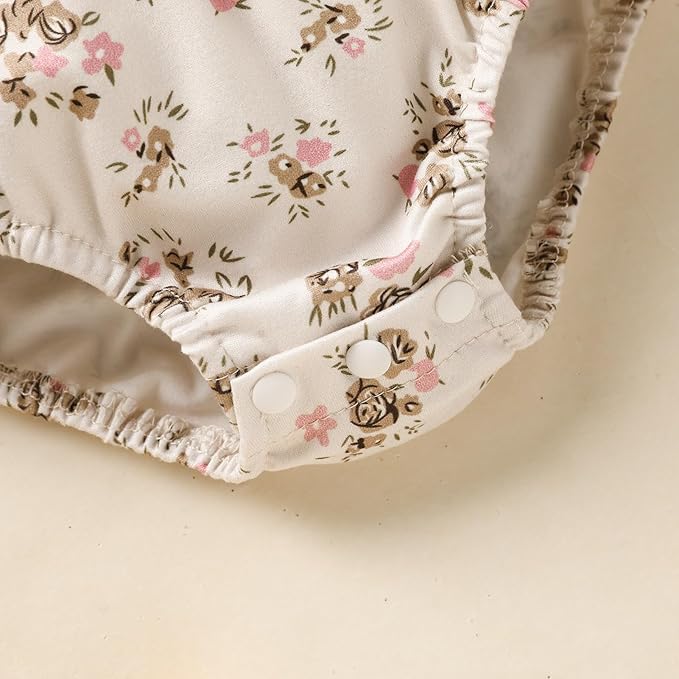 GRNSHTS Newborn Baby Girl Clothes Ruffle Rompers Toddler Fall Outfits for Girls Set Little Girl Fall Winter Clothing