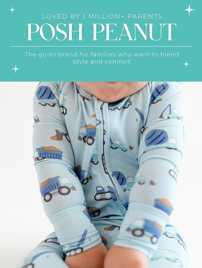 Posh Peanut Convertible Baby Sleepers - Girls Footless Baby Pajamas with 2 Way Zipper for Easy Diaper Changes