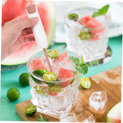 DECHOUS Electric Handheld Milk Mixer with Detachable Stirring Rod Portable Drink Blender for Formula and Easy to Clean and Maintain Warm White