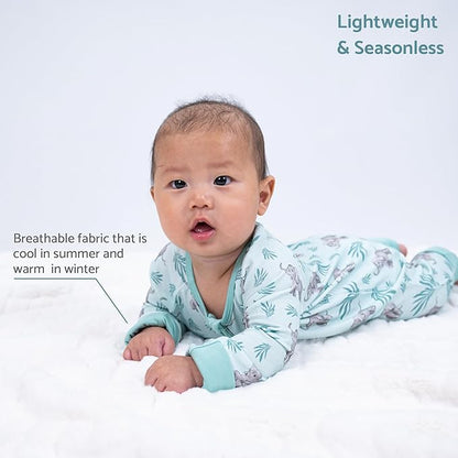 LollyBanks Baby Pajamas, 2-Way Zipper Infant Romper, 95% Viscose Made from Bamboo and 5% Spandex, Baby Sleepers