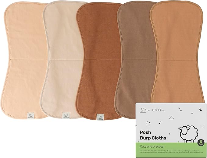 Posh Baby Cotton Burp Cloths, Absorbent, Lightweight, and Gentle Cotton for Mess-Free Moments, Baby Burp Cloths for Boys and Girls An Essential Addition to Every Parent's Diaper Bag