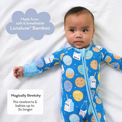 Little Sleepies Pajamas for Baby Boys & Girls, Viscose from Bamboo Baby Pajamas, Preemie & Newborn Sleepers, 2-Way Zipper PJs