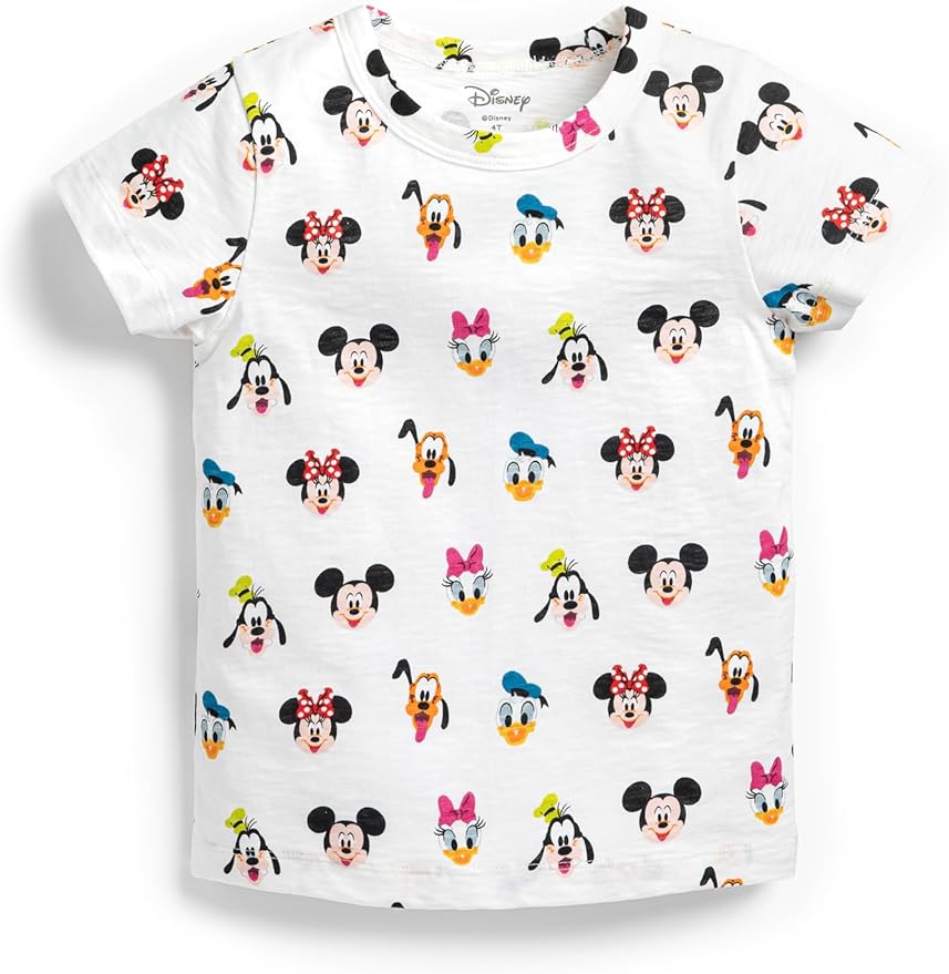 Monica + Andy Crewneck Tee, 100% Organic Cotton Clothes for Girls & Boys, Printed T-Shirt Sizes for Kids, Toddler & Baby