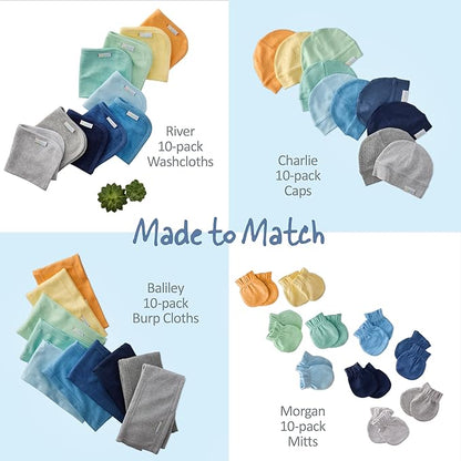 unisex-baby Avery 10-pack Short Sleeve Bodysuits 100% Organic Cotton for Baby Boys & Girls