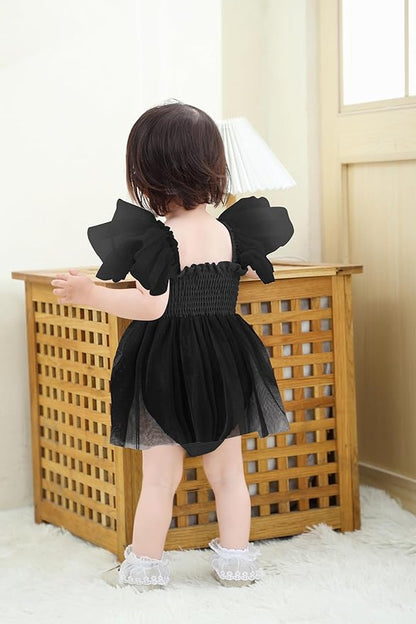 Baby Girl Clothes Infant Tulle Romper Ruffe Sleeveless Bodysuit Baby Girl Outfits Infant Girl Dress 0-18M