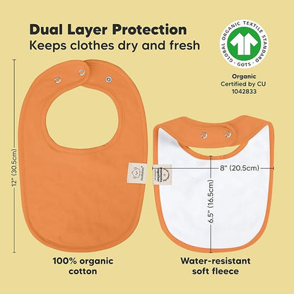 8-Pack Organic Baby Bibs for Boys, Girls - Soft Cotton Drooling and Teething Bibs for Baby Girl & Boy, Extra Absorbent, Easy To Clean & Put On for Toddler, Newborn, Infant 0-24 Months (Cruise)